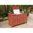 thumbnail image 3 of Leisure Season Wood Buffet Server with Cooler Compartment in Medium Brown, 3 of 5