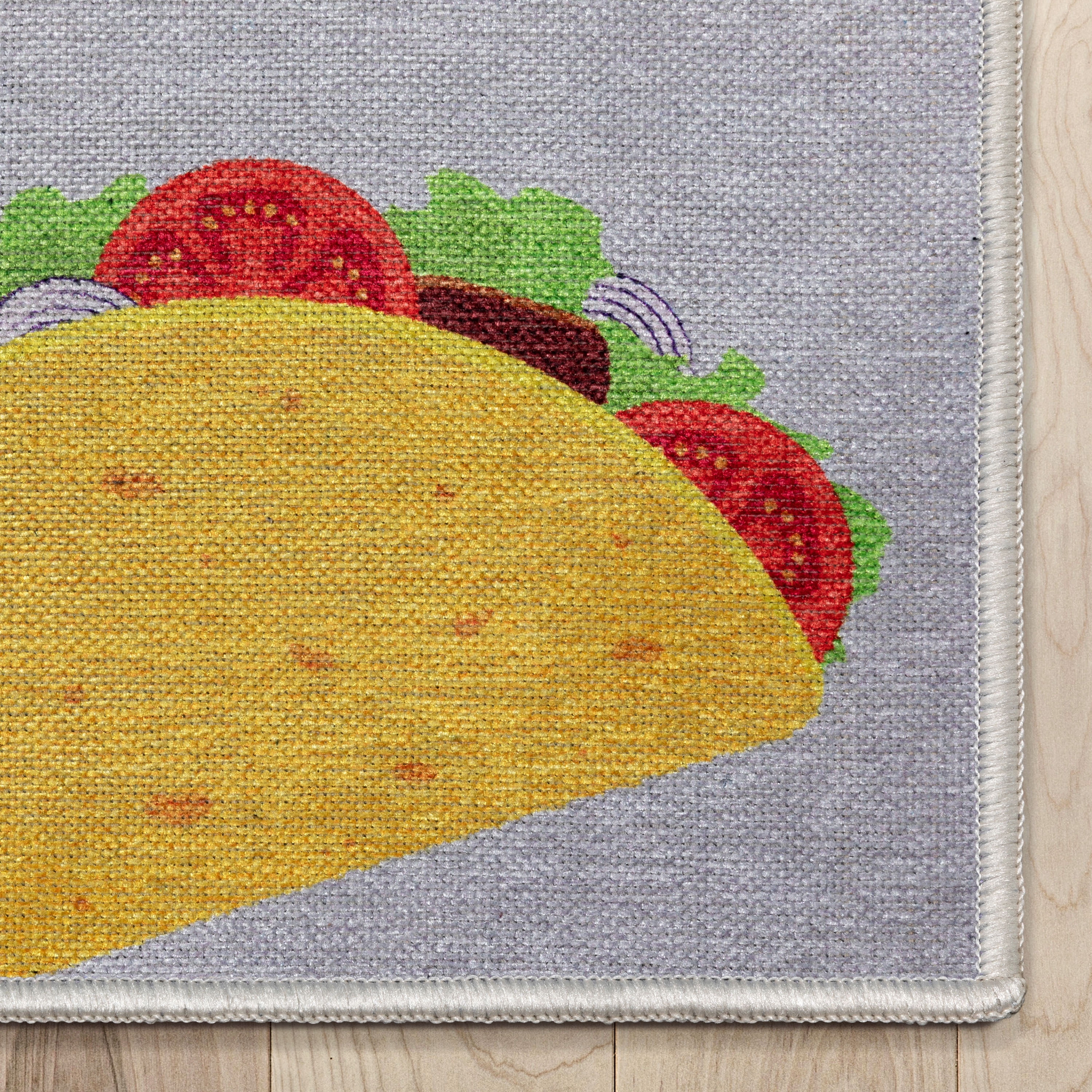 Well Woven Apollo Multi Tacos Modern Novelty Multi Pink 5' x 7' Easy Clean Area Rug