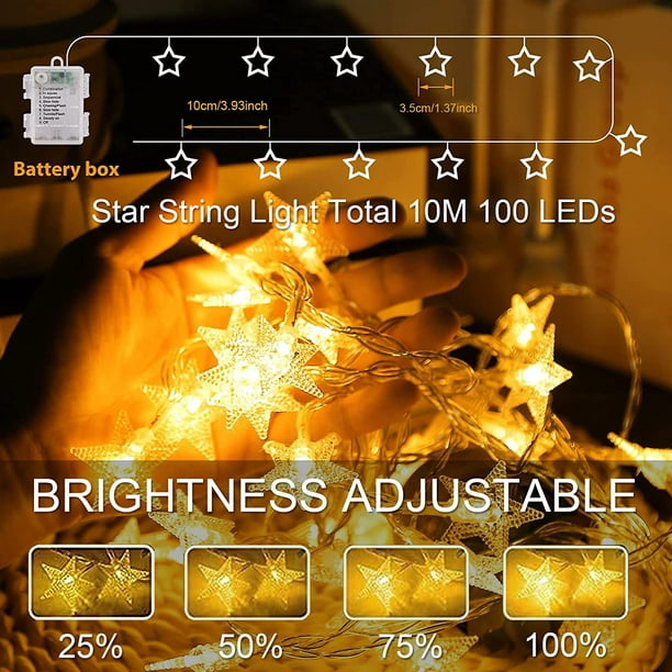 Guirlande lumineuse extérieur 800 LED blanc froid/chaud 10m