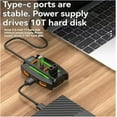 thumbnail image 6 of 10 IN1 USB Hub, 3.9ft Long Cable Multiport Adapter Extender with RGB Light for Laptop, Desktop, PC, 6 of 10