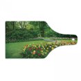 thumbnail image 1 of Garden Cutting Board, Garden with Tulip Flowers and Trees Springtime in Keukenhof Netherlands Europe, Tempered Glass Cutting and Serving Board, Wine Bottle Shape, Green and Red, by Ambesonne, 1 of 1