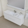 thumbnail image 6 of Alya Bath Paterno 60" Wood Single Wall Mounted Bathroom Vanity in White, 6 of 7