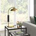 thumbnail image 2 of Evelyn&Zoe Denton 24" Tall Two-Tone Table Lamp with Metal Shade, Brass/Matte Black/Brass, 2 of 7