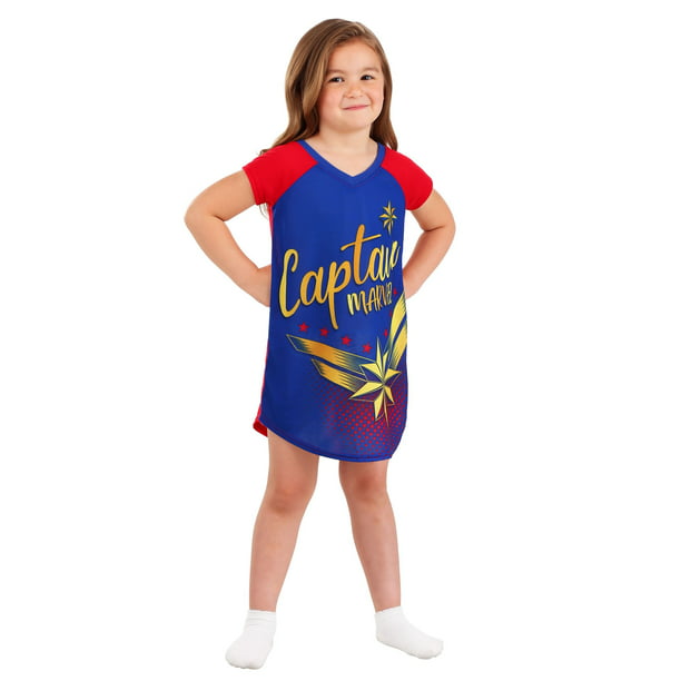 Captain Marvel Girls' Captain Marvel Pajama Nightgown