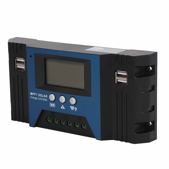 Regulador de carga Solar Bling Bling 12V 24V 4 puertos USB 40A pantalla LCD