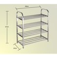 thumbnail image 2 of Space Saving 4 Shelf Home Organizer Storage Rack For 12-16 Pairs Of Shoe Racks, 2 of 8