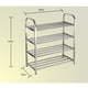 thumbnail image 2 of Estante de zapatos de 4 niveles Torre de zapatos de metal 16-20 pares Unidad de organizador de almacenamiento de zapatos Estante de entrada Gabinete apilable con 4 niveles Estantes metálicos Baoblaze zapateros de acero inoxidable, 2 of 8