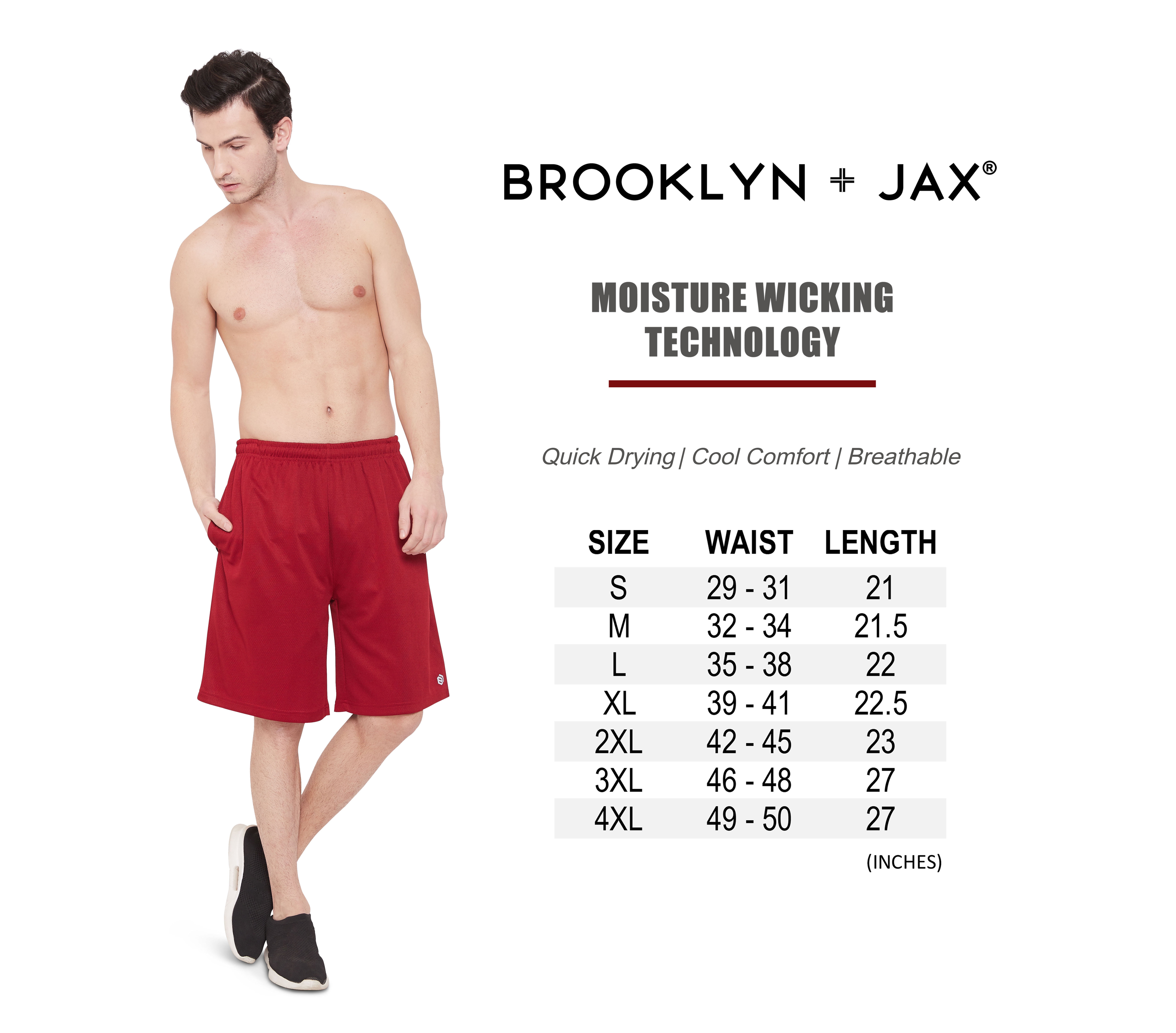 JAX Men’s Active Athletic Performance Shorts BROOKLYN 5-Pack Basketball Shorts with Pockets 