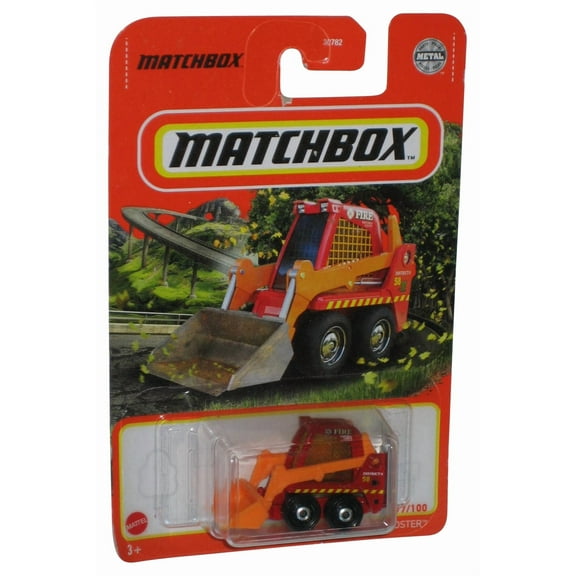 Matchbox Red & Orange Skidster (2020) Metal Construction Toy 77/100