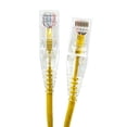 thumbnail image 1 of Micro Connectors E08-025Y-SLIM5 25 ft. Ultra Slim 28AWG Cat6 UTP RJ45 Patch Cables, Yellow - Pack of 5, 1 of 1