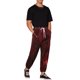 thumbnail image 2 of Pantalones de drawstring con lentejuelas INSPIRE CHIC para hombres, con cintura elástica, ropa de noche, jogger brillante 34 rojo, 2 of 5