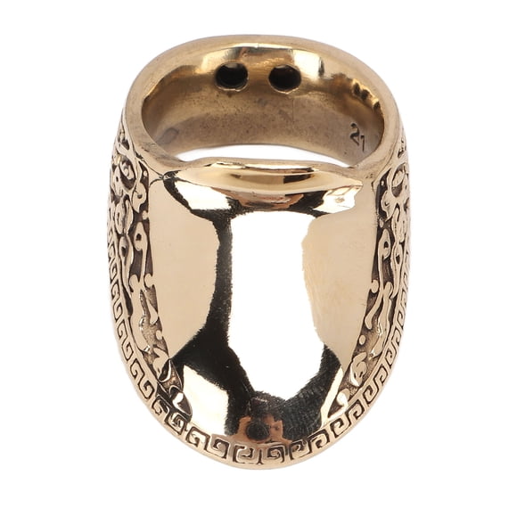 Archery Thumb Rings, Engraving Pattern Convenient To Wear Copper Material Thumb Protector Rings Protection For Outdoor 21mm