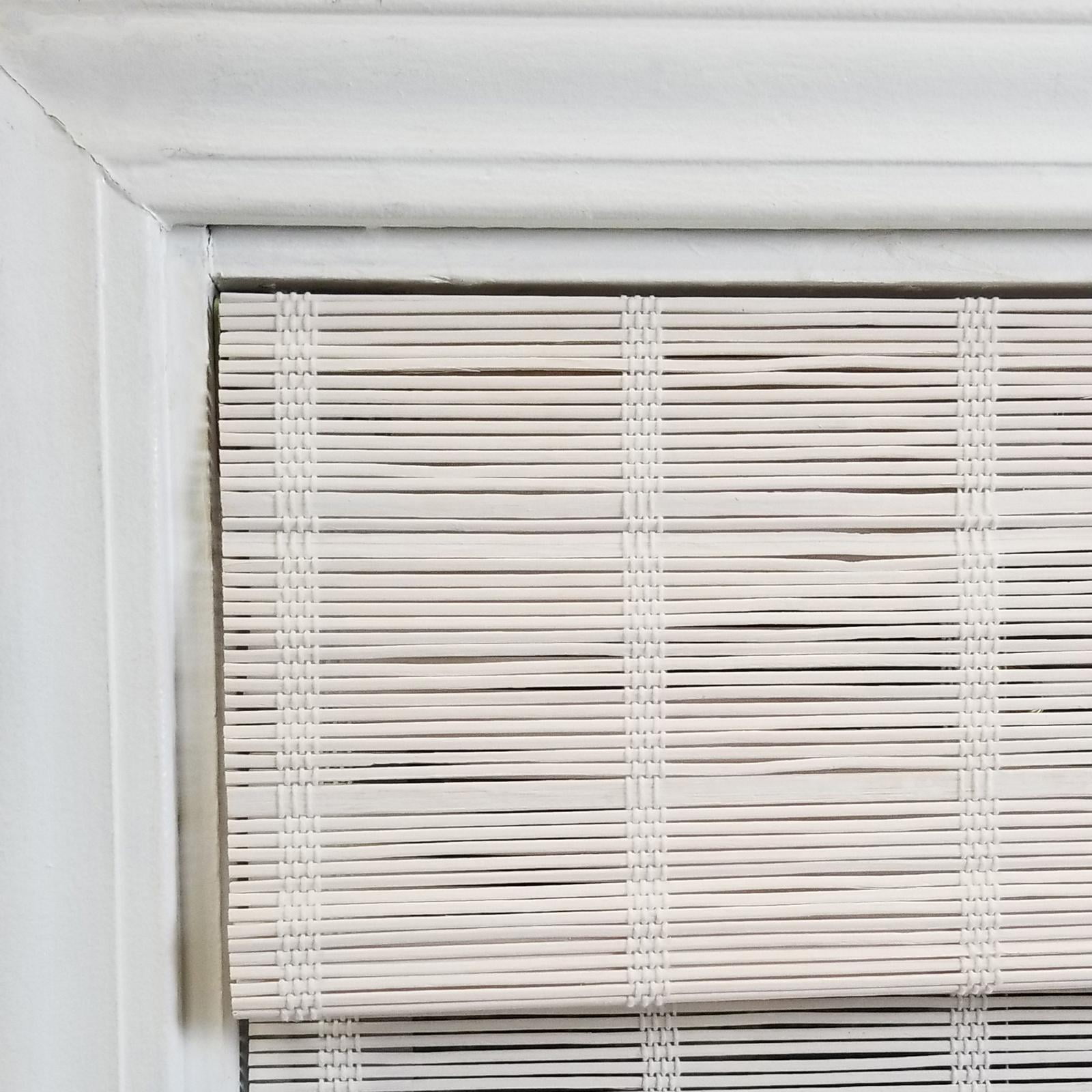 Radiance Cordless Bamboo Blinds, Cordless Blinds for Semi-Private Light Control, White, 30" x 64"