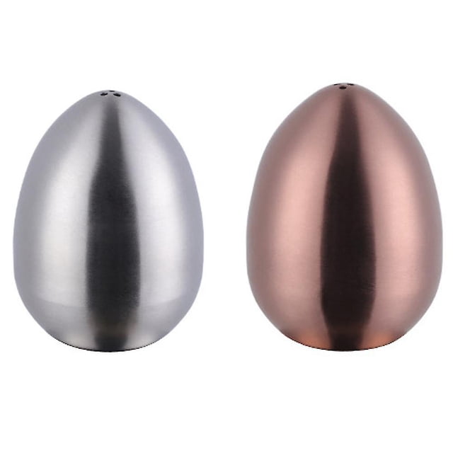 Tarro de acero inoxidable para condimentos de huevos, salero y pimentero de cocina con tres agujeros