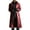 Red, variant on Mens Long Faux Leather Jacket Notched Lapel Mid Length Vintage Style Motorcycle Leather Jacket Overcoat for Men (X-Large, Red)