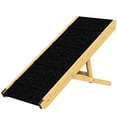 thumbnail image 1 of Adjustable Natural Wood Dog Ramp - Foldable Pet Stair for Beds & Couches - Small/Medium Dogs Up to 33lbs - Easy Storage & Safe Ascent, 1 of 7