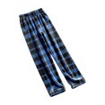 thumbnail image 6 of SGMVNU Womens Pajama Pants Plaid Cozy Loungewear Winter Warm Pj Bottoms Fuzzy Sleepwear Comfy Classic Homewear(Blue, L), 6 of 6