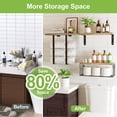 thumbnail image 4 of Floating Shelves, 3 Set Wall Mounted Wood Bathroom Shelves,with Towel Rack Paper Holder Storage for Bathroom, Kitchen, Living Room, Light Wood Color, 4 of 8