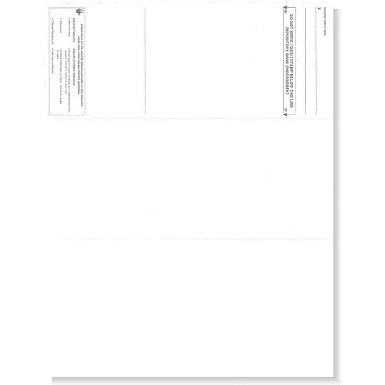 Printable Back Of Check Template