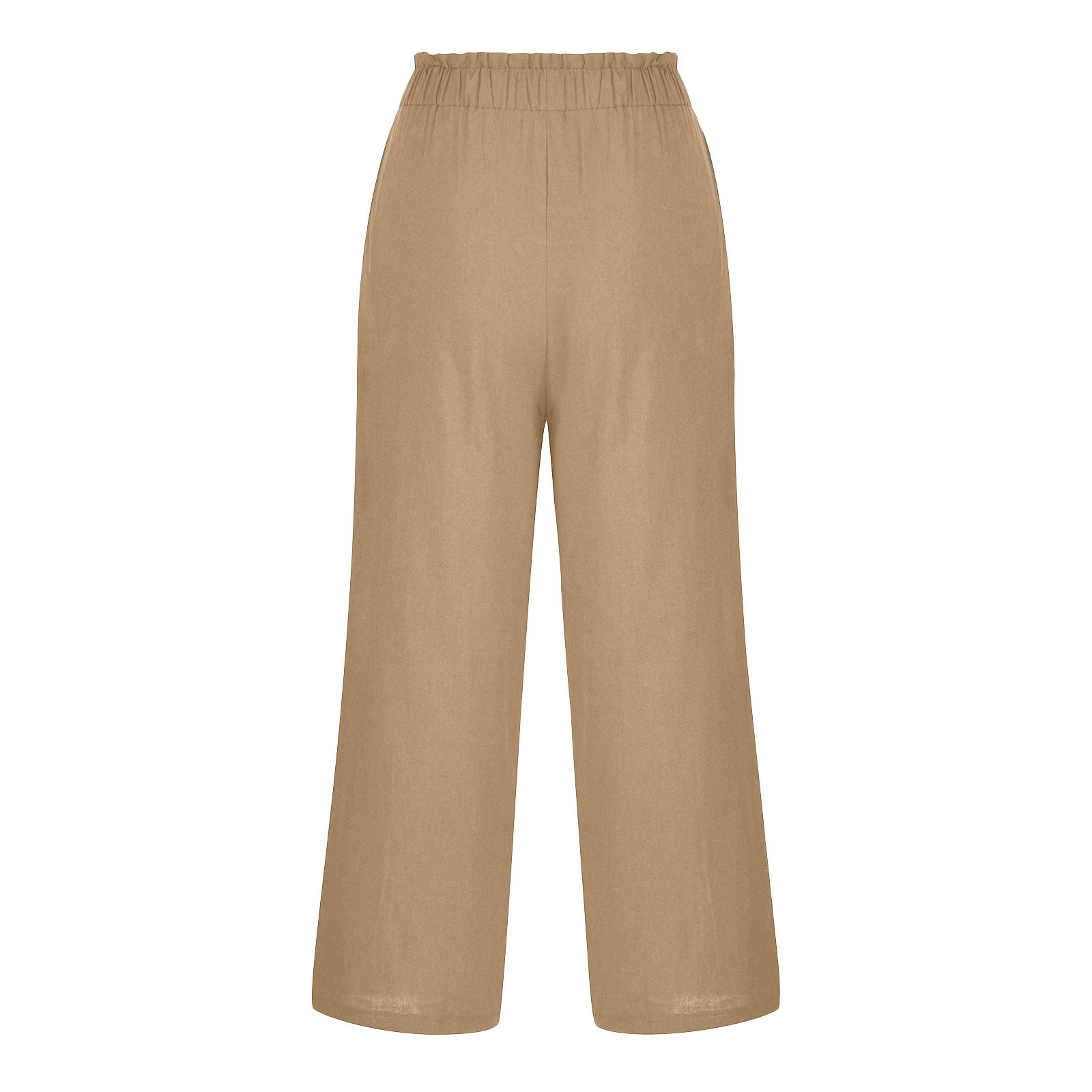 pbnbp Womens Pull On Capris Casual Solid Cotton Linen Capri Pants for ...