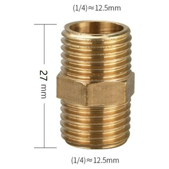 qiya Air Line Hose Compressor Connector 1 4inch Male To Male Brass Pipe Adapter