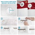 thumbnail image 3 of No Hook Shower Curtain with Built-in Rings - Red Christmas Snowman Washable Waterproof Fabric Bathroom Curtains for Hotel,Rentals, Stall 48 X 72 Inch , Xmas Tree Gold White Snowflake, 3 of 9