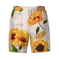 thumbnail image 4 of Lsque Mens Swim Trunks Sunflower 5 Pattern - Bathing Suit Compression Liner - Beach Swim Shorts Swimwear - (S-3XL) - Stretch Quick Dry -Medium, 4 of 9