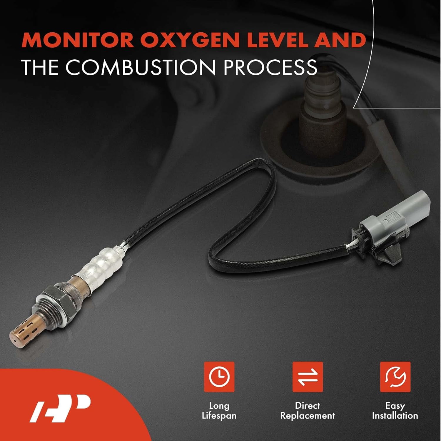 A-Premium O2 Oxygen Sensor Compatible with Chevrolet Silverado 1500, Equinox, Malibu, Traverse, Impala, Tahoe, Camaro & GMC Sierra, Terrain & Buick Lacrosse & Cadillac Escalade, Downstream, 2-PC Set