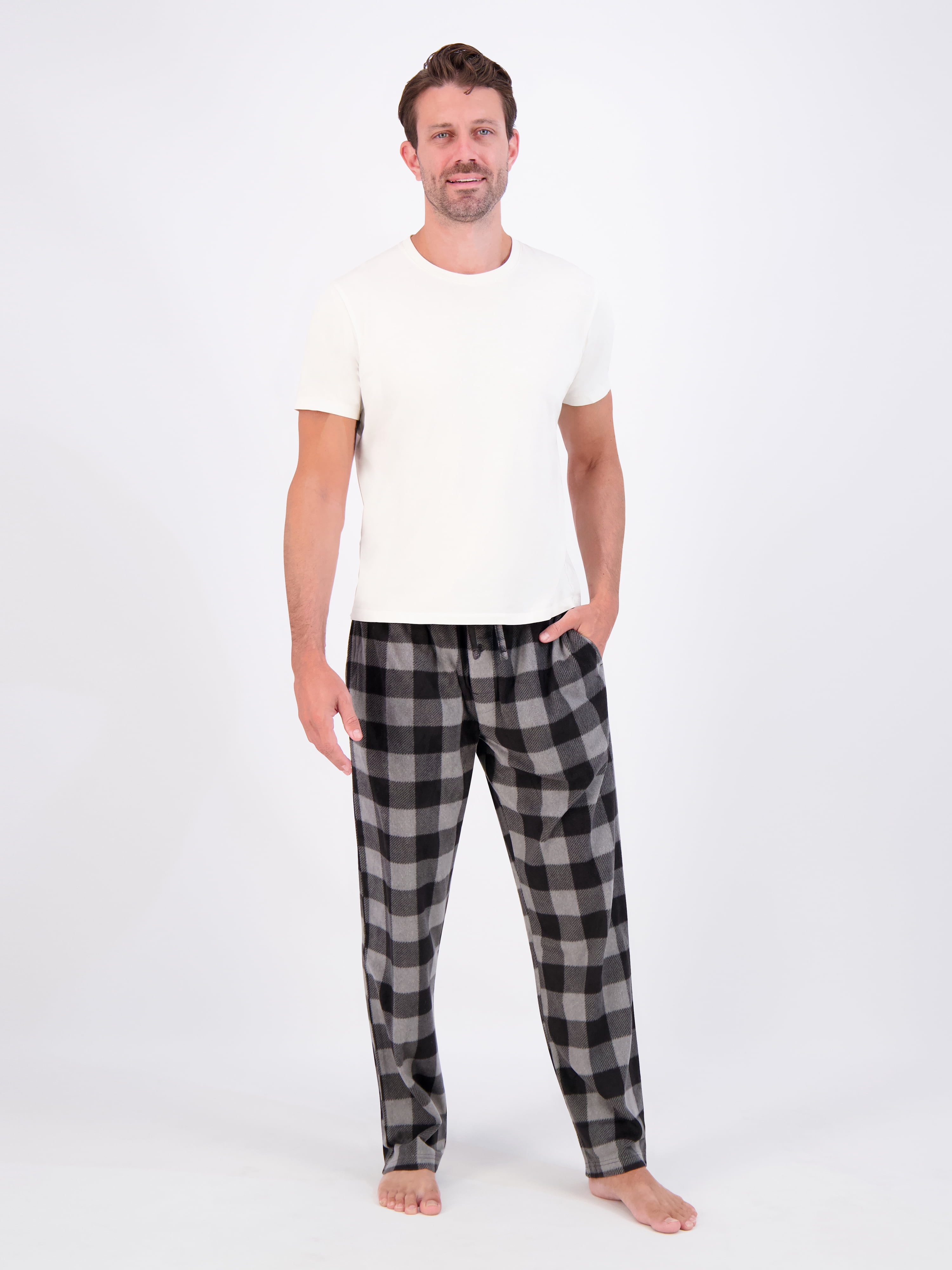 Hanes Men's Cozy Microfleece Pajama Sleep Pants, 2-Pack, Sizes S-2XL