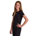 thumbnail image 4 of Reebok Girl's Legacy Short Sleeve Ruched Performance Top, Sizes 4-18, 4 of 7
