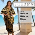 thumbnail image 7 of SEANATIVE Caftans for Women Beach Cover Up Swimsuit Coverups Swimwear Kaftan Dresses Long Caftans Plus Size Batwing Sleeve Swimsuit Coverup V Neck Summer Dress, Polynesia Floral Yellow Black, 7 of 7