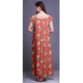 thumbnail image 3 of Bimba Robe Longue Maxi Imprimée pour Femmes en Rayonne, Vêtements de Nuit à Manches Courtes, 3 of 4