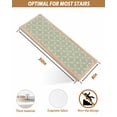 thumbnail image 4 of Stair Treads for Wooden Steps, Sage Green Peel and Stick Stair Treads with Adhesive, Geometric Flower Leaf Diamond Plaid Retro Non Slip Indoor Stairs Runner Rugs Mats for Elders Dogs 8"x30"10PCS, 4 of 7