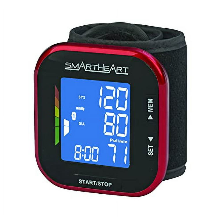 Smartheart Blood Pressure Monitor | Adult Wrist Cuff | Advanced Inflation Techno