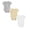Grey 1PCS & White 1PCS & Khaki 1PCS, variant on 3 Pack Unisex Newborn Solid Cotton No Seam Short Sleeve Side Snap Belly Protection Triangle Crotch Baby Bodysuit Romper Set