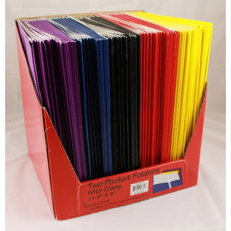 Flexi View 2 Pocket Folders - Premium Two Pocket / 3 Fasteners Folders - 8.5