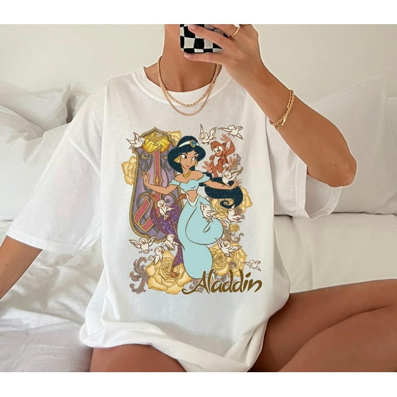 Retro Jasmine Princess Comfort Colors T-Shirt, Disney Girl Trip Shirt, Vintage Tee