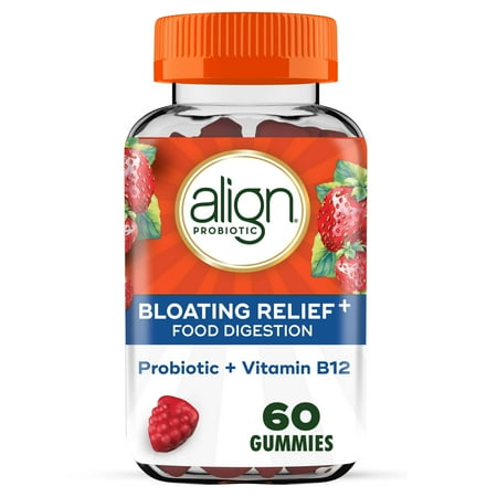 Align Probiotic Gummies Bloating Relief + Food Digestion, Daily Probiotic Supplement, 60 Count
