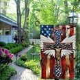 thumbnail image 4 of PHYHOO Garden Flag Double Sided, CROSS Yard Decoration,Small Seasonal Outdoor Decor for Summer Independence Day,Memorial Day,Veteran's Day Farmhouse Holiday Outside White, 4 of 6