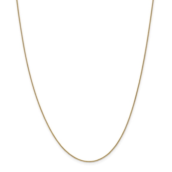 Real 14kt Yellow Gold .80mm Spiga with Lobster Clasp Chain; 22 inch; Lobster Clasp; for Adults and Teens; for Women and Men