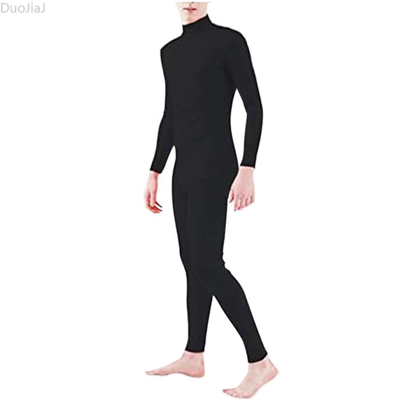 DuoJiaJ Mens Full Body Suit, Invisibility Cape Party Outfit Black Sizes S-XL