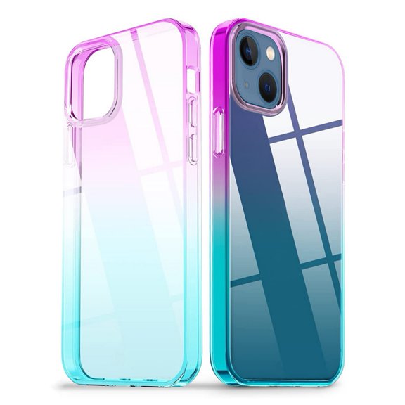 For iPhone 14 Pro Case - Shockproof - Shell Ultra-Thin Two-Tone Gradient Protective Sleeve Soft Silicone Shell