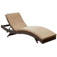 thumbnail image 5 of Modway Peer Chaise Outdoor Patio Set of 2 in Brown White, 5 of 6