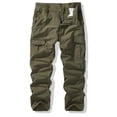 thumbnail image 2 of SELONE Cargo Pants for Men with Pockets Elastic Waist Joggers Relaxed Outdoor Trousers Hiking Winter Pants Army Green 32, 2 of 8