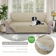 thumbnail image 6 of U-NICE HOME Reversible Loveseat Cover Machine Washable Couch Slipcover Furniture Protector with Elastic Straps Water Repellent, Loveseat small Size, Sand/Beige, 6 of 6