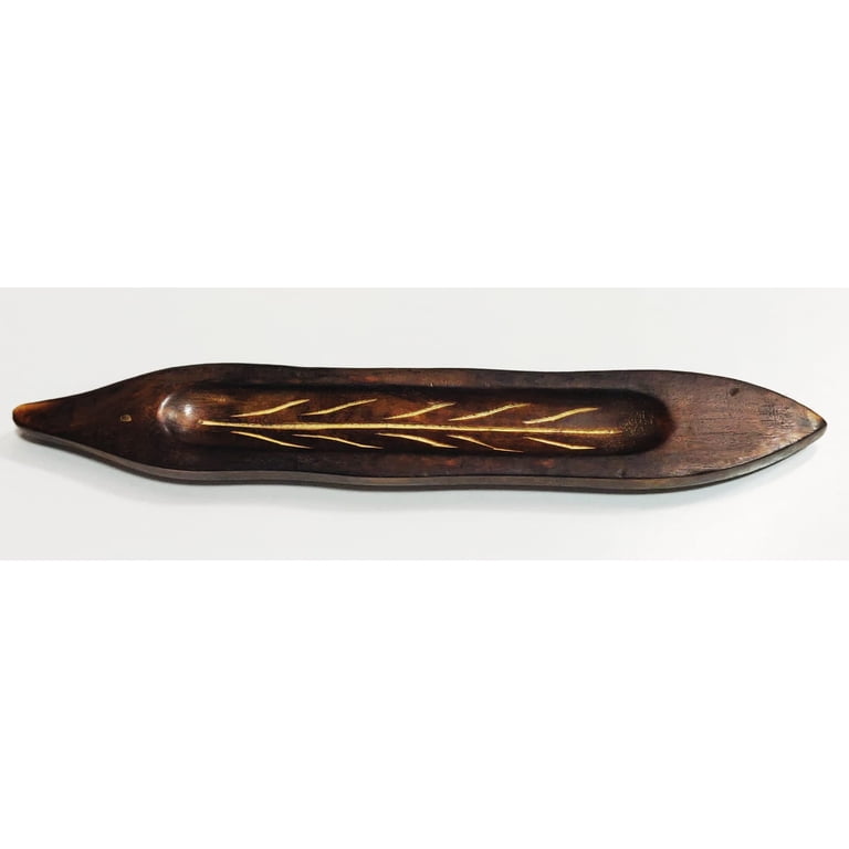 Better Homes & Gardens Wooden Leaf Incense Burner Brown 3-Pack photo 2