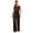 Black, variant on Printed Jumpsuits For Women, Sleeveless, Front Cut Out Style Jumpsuit