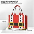 thumbnail image 3 of Large Capacity Tote Bag,Red Christmas Santa Costume Pattern Handbag Fashion Luxury Tote Bag,15.7"x13"x 5.1" Inches,Laptop Compatible, 3 of 6