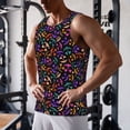 thumbnail image 5 of Balery Colorful Pumpkin Faces Pattern Men's Workout Tank Top Gym Muscle Tee Fitness Bodybuilding Sleeveless T Shirt Quick Dry Fit Muscle Tank Top Slim-Fit Tank-Large, 5 of 7