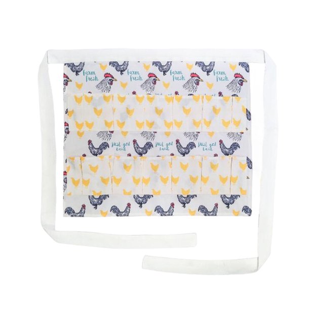 Wosthever Delantal elegante de tela con correas ajustables para un cómodo, bolsillos, delantal para recoger huevos, pollo Cocina y Comedor Color 5